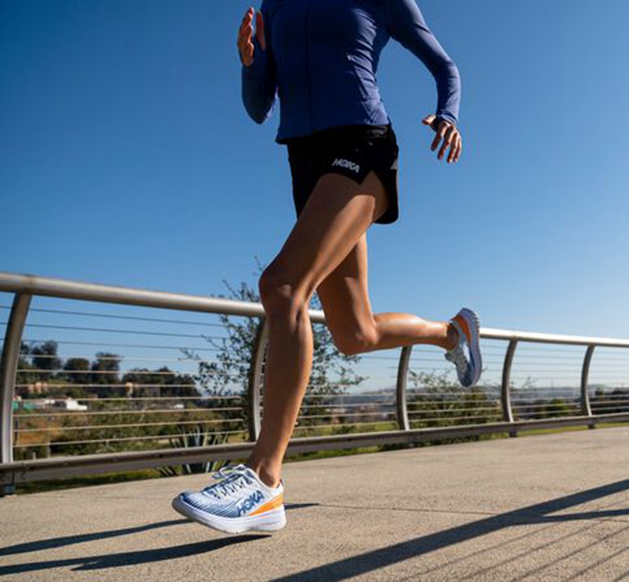 Hoka One One Mens Running Shoes - Carbon X-SPE - White/Blue - DICR09284